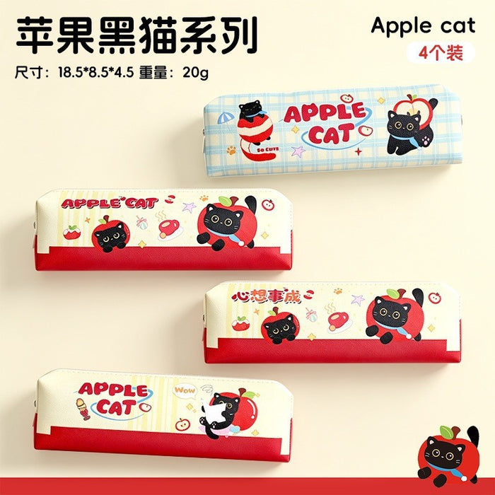 Wholesale Fabric Large Capacity Light Blue Cartoon Pencil Case For Students Back To School Gift Box