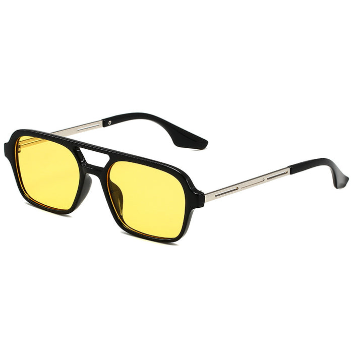 Wholesale Retro Double Bridge Small Square Frame PC Sunglasses JDC-SG-HongR012