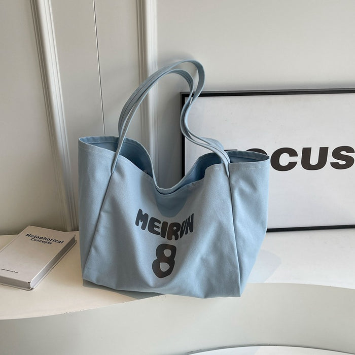 Wholesale Canvas bag for class commuting, shoulder bag, versatile tote bag, large capacity outdoor tote bag