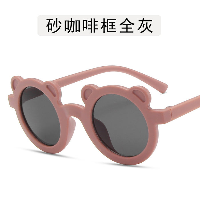 Wholesale Round frame children's sunglasses, cute sunshade selfie glasses for children, baby sunglasses