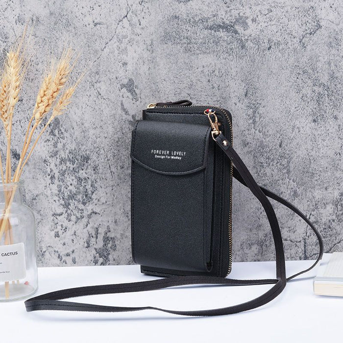 Wholesale Fresh Sweet Printed PU Crossbody Phone Bag Wallet for Women Gift Resale MOQ≥3