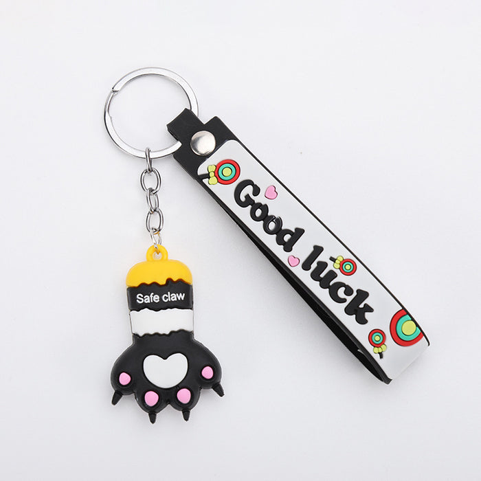 Wholesale Pvc Creative Cartoon Cat Claw Keychain JDC-KC-YiZhuo004