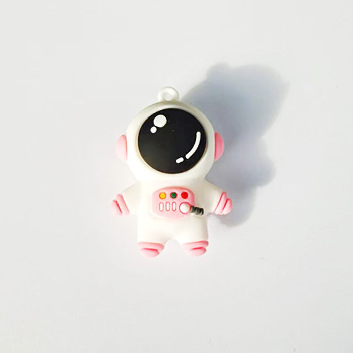 Wholesale Cartoon keychain silicone astronaut Keychain Car pendant doll keychain pendant