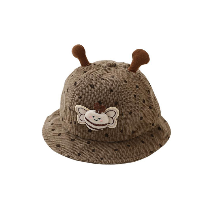 Wholesale Fleece Lined Kids Bucket Hat With Bee Pattern Autumn Casual Chic