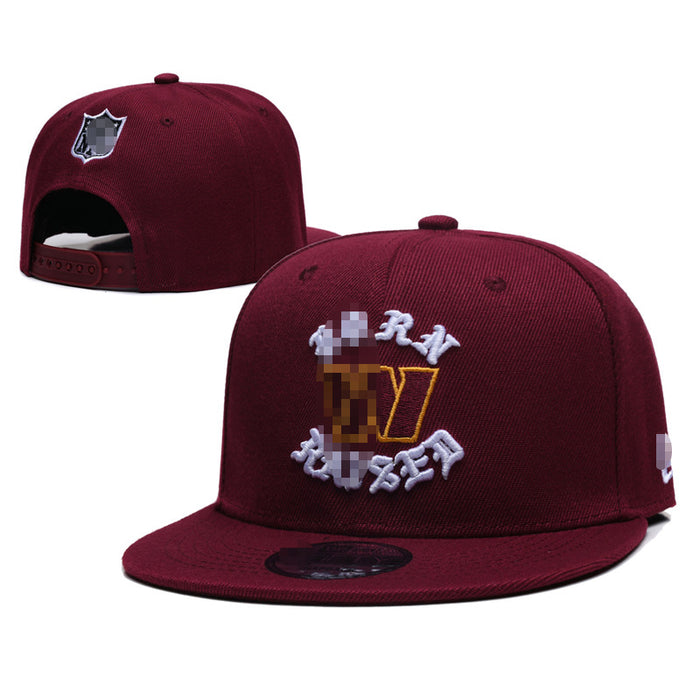 Wholesale Football Team Hat  Embroidered Flat-Brimmed Hat Outdoor Sun Protection Visor