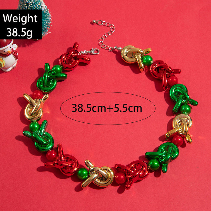 Wholesale Colorful Pumpkin Knot Star Square Block Beaded Chain Necklace MOQ≥2