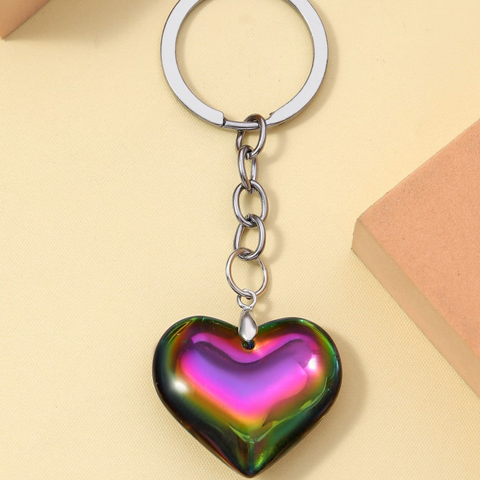 Wholesale 3D Glass Love Keychain JDC-KC-RongRui061