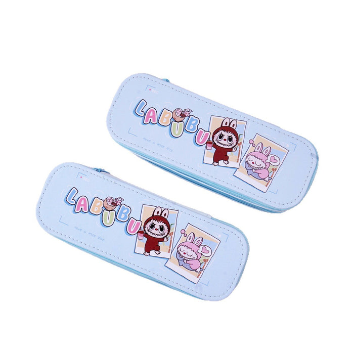 Wholesale Cute Double Layer Cloth Pencil Case Large Capacity