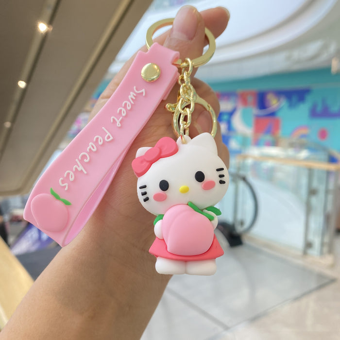 Wholesale Cartoon Doll Pendant Silicone Keychains JDC-KC-PengYu42