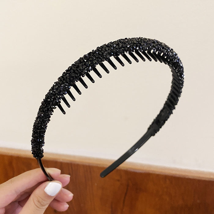 Wholesale artifact diamond hairband headband short hair clip new hairpin