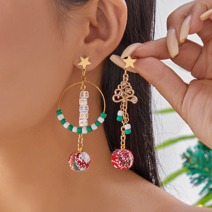 Wholesale Handmade Christmas Elk Earrings Zinc Alloy Fashion Accessory