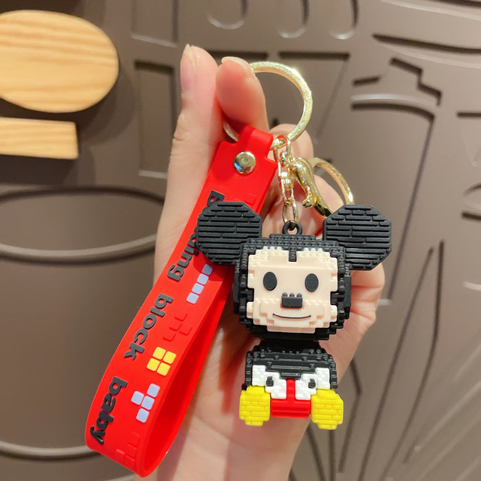 Wholesale Cartoon Building Block PVC Keychain JDC-KC-JinYuan001