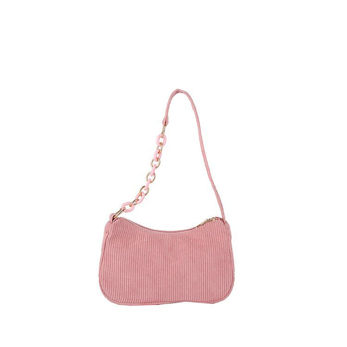 Wholesale Artistic Minimalist Corduroy Small Bag New Chain Underarm Bag Casual Versatile Shoulder Bag Women's Bag JDC-SD-YT005