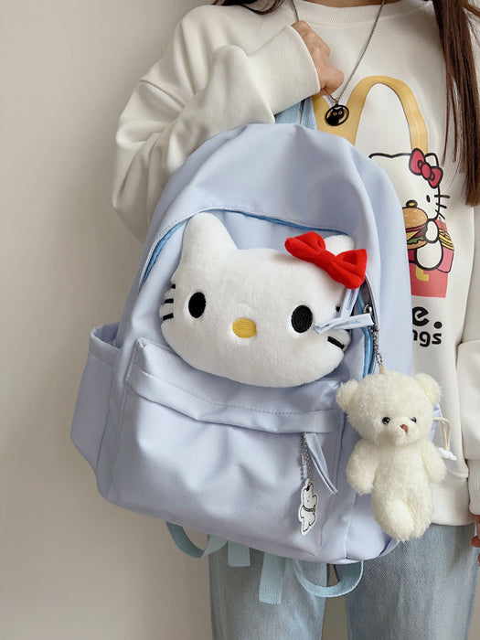 Wholesale Schoolbag Female College Students Cute Cartoon Cat High School Students Large Capacity Backpack Campus Backpack