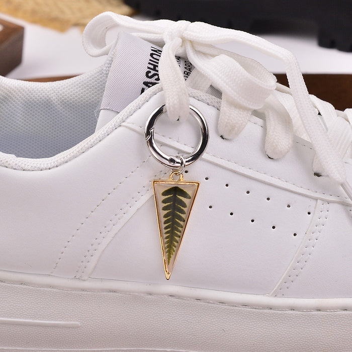 Wholesale Colorful unique geometric pendant shoe buckles Keychains