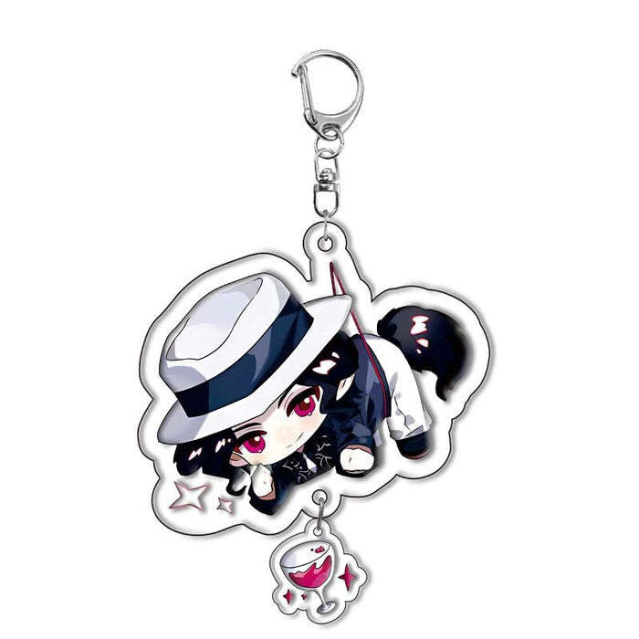 Wholesale 10pcs/set Acrylic double-sided keychain anime peripheral pendant