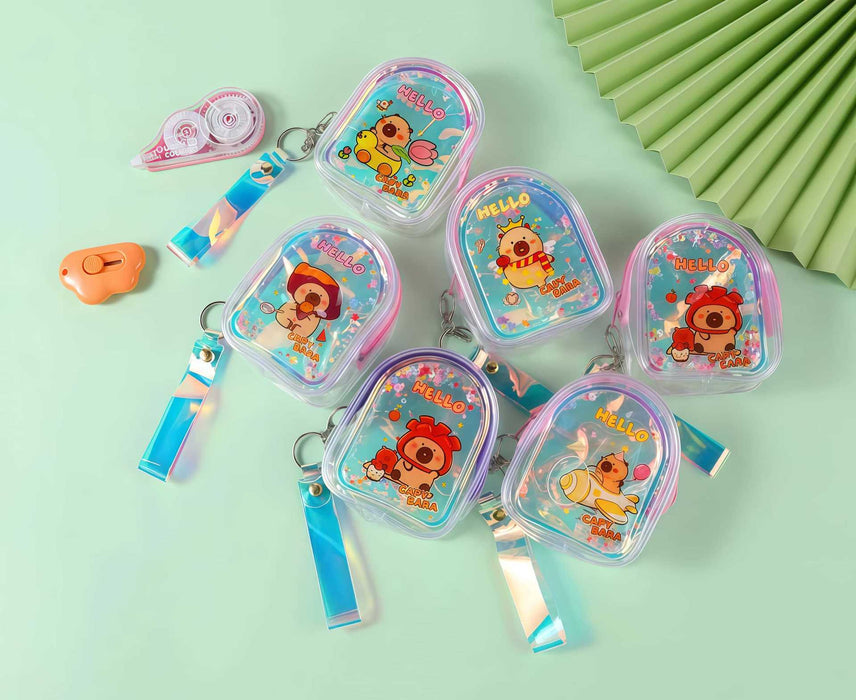 Wholesale 10pcs Cartoon Transparent Quicksand Coin Purse Wallet