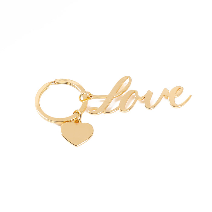 Wholesale Love Personalized Couple Keychain Love Gift Stainless Steel Keychain Couple Pendant