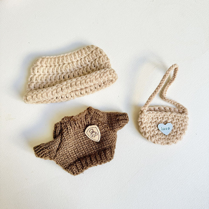 Wholesale Knitted Baby Clothes Plush Doll Baby Clothes Accessories