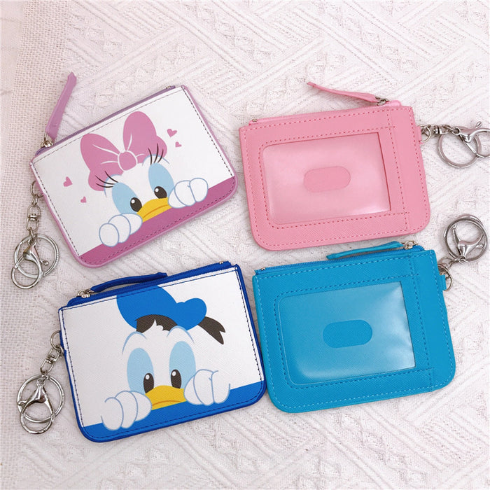 Wholesale PU Cartoon Printing with Key Ring Coin Card Holder JDC-WT-YaLL015