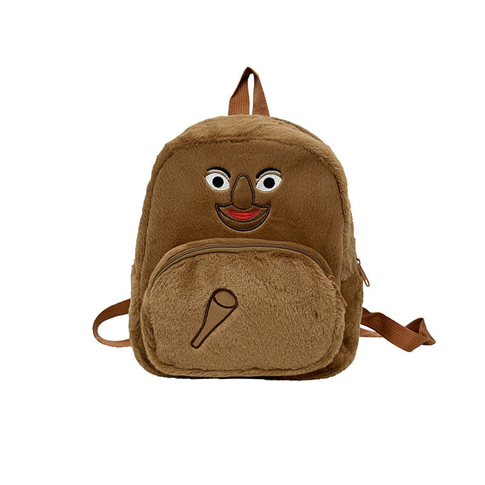 Wholesale Cartoon backpack autumn and winter plush student large capacity versatile school backpack