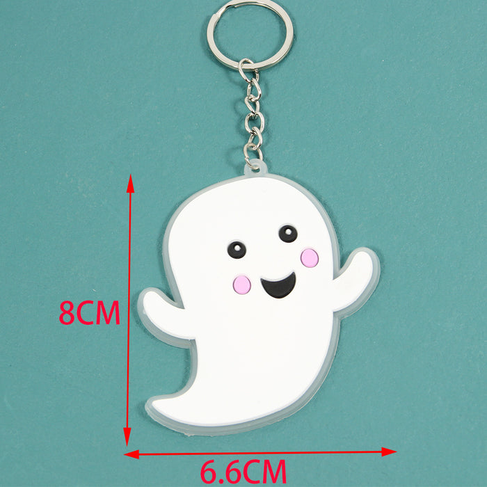 Wholesale Halloween Bat Ghost Silicone Keychain JDC-KC-ShengH008