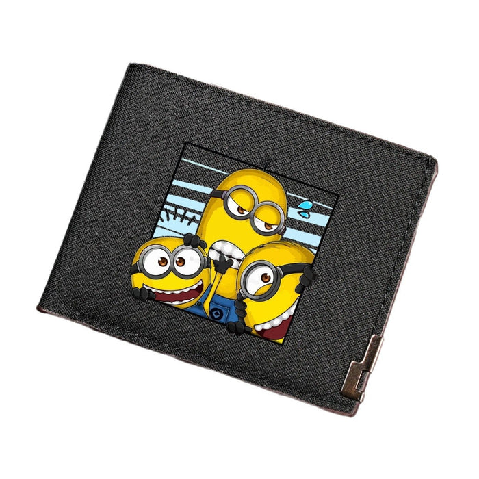 Wholesale Cartoon Anime Printed Short Canvas Wallet Denim Wallet JDC-WT-Qiqiang002