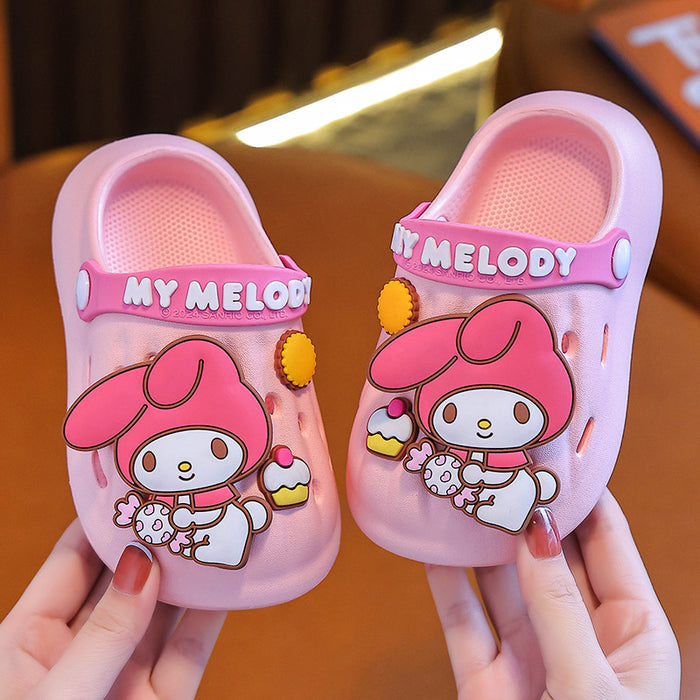 Wholesale  Girls' hole shoes  beach shoes cartoon non-slip bath soft bottom  cartoon children's slippers