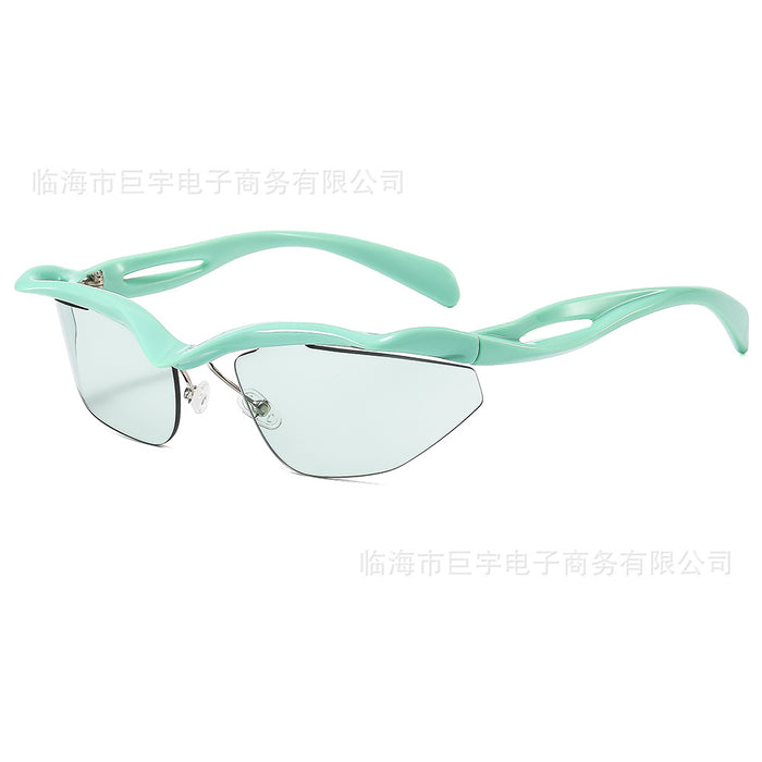 Wholesale Frameless Y2K personalized high-end Millennium punk sunglasses for outdoor cycling