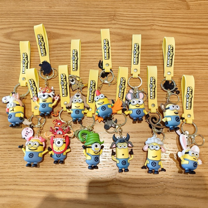 Wholesale Metal Keychain Cartoon Zodiac Design Student Gift Key Ring Accessory MOQ≥2