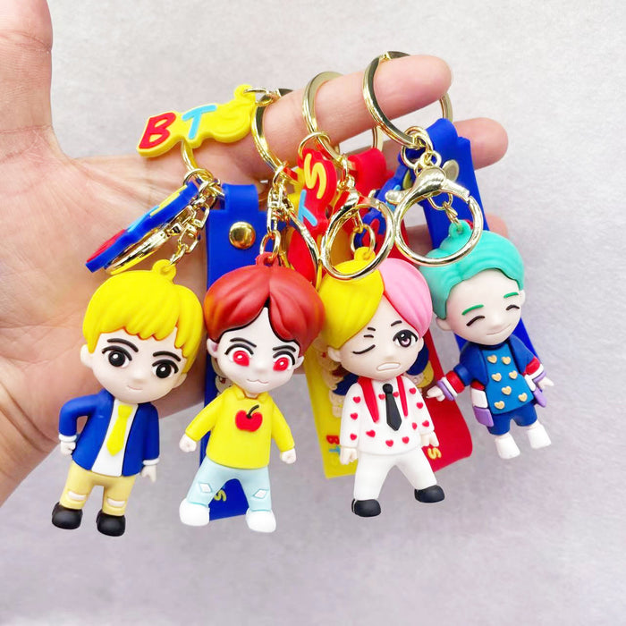 Wholesale Cartoon Soft Plastic Doll Keychain JDC-KC-LiangQ008