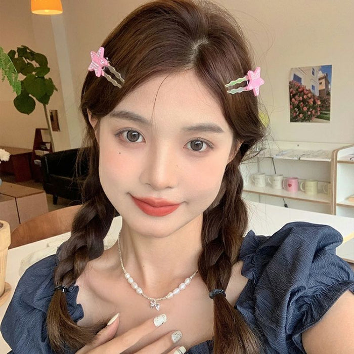 Wholesale flash Diamond hairpin female side  clip duckbill clip