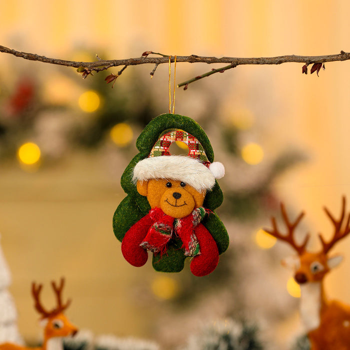 Wholesale Tree-Shaped Christmas Decorations,  Christmas Tree Pendants,  Christmas Fabric Doll Pendants,  Christmas Doll Pendants