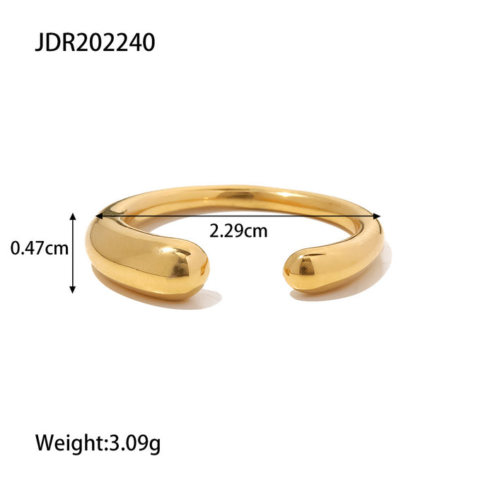 Wholesale Irregular line geometric ring adjustable open ring