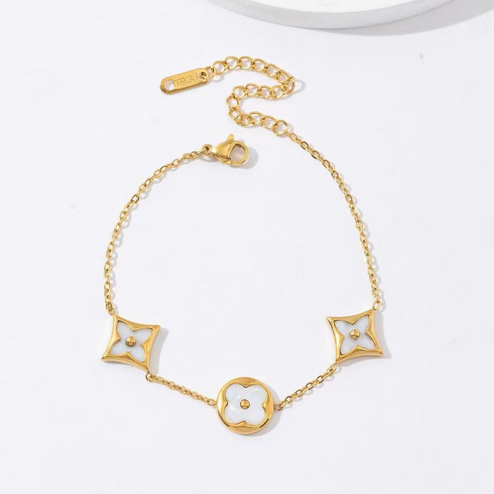 Wholesale Titanium steel bracelet, light luxury and versatile, fashionable and personalized shell bracelet