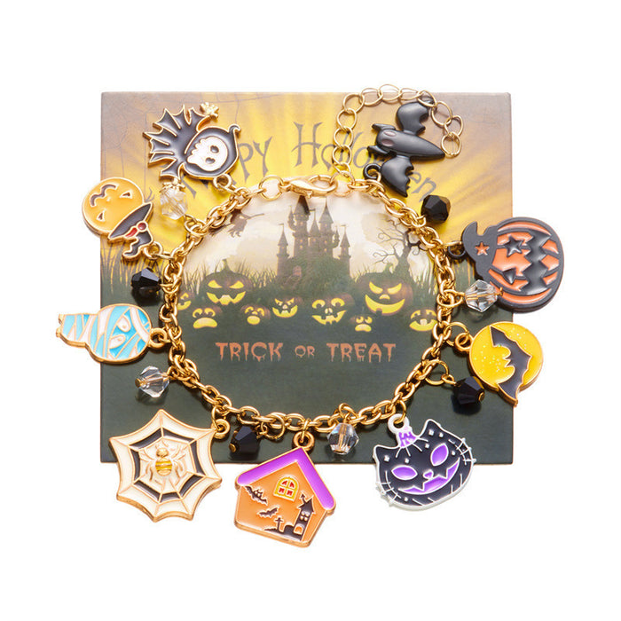 Wholesale  Series Jewelry Ghost Pumpkin Car Pendant Bracelet Cute Funny Cat Holiday Jewelry
