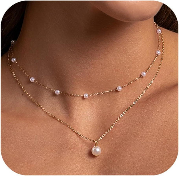 Wholesale Bow, pearl necklace, tassel pendant, exquisite collarbone chain, fashionable personality, simple necklace