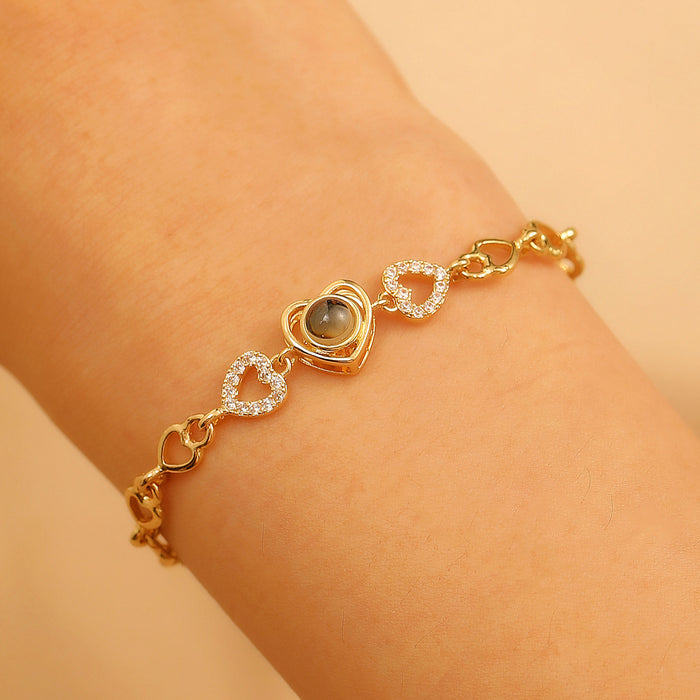 Wholesale Cross border love bracelet with fashionable and versatile design, geometric and personalized jewelry