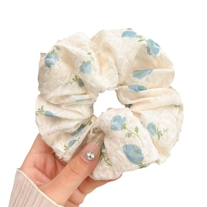 Wholesale Flower fabric headband, pleated hair tie rope