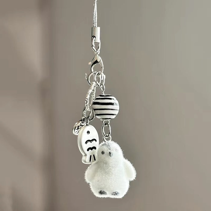 Wholesale Cute Cartoon Flocking Puppy Mobile Phone Pendant Bag Hanging Adornment Bag