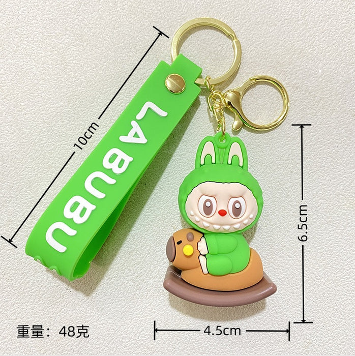 Wholesale Cartoon rocking Trojan horse key chain pendant