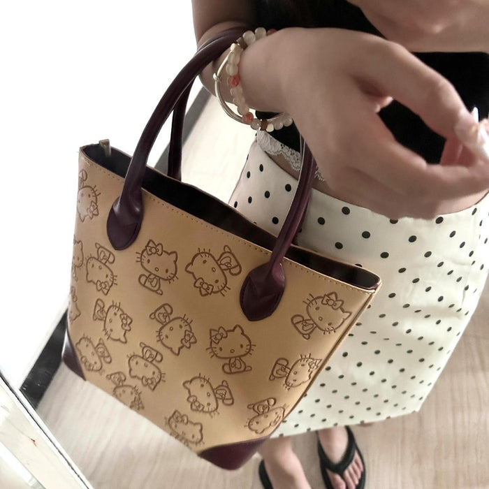 Wholesale Cartoon Cute PU Stitching Handbag JDC-HB-DRS007