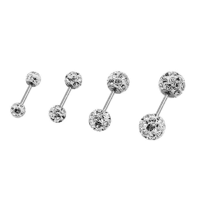 Wholesale high-grade zircon laser ball stud earrings personalized simple all-match earrings