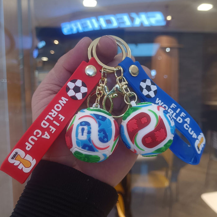 Wholesale Football-Themed Cartoon Car Keychain