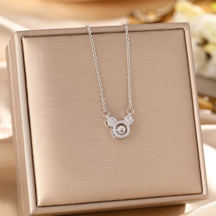 Wholesale female cartoon pendant titanium steel choker necklace jewelry