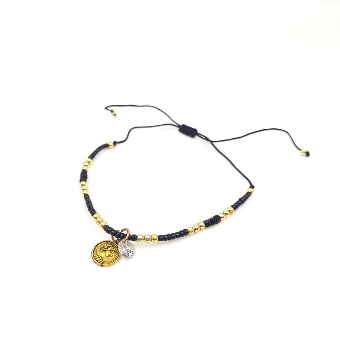 Wholesale   jewelry  anklet retro crystal foot ornaments rice beads simple personality jewelry