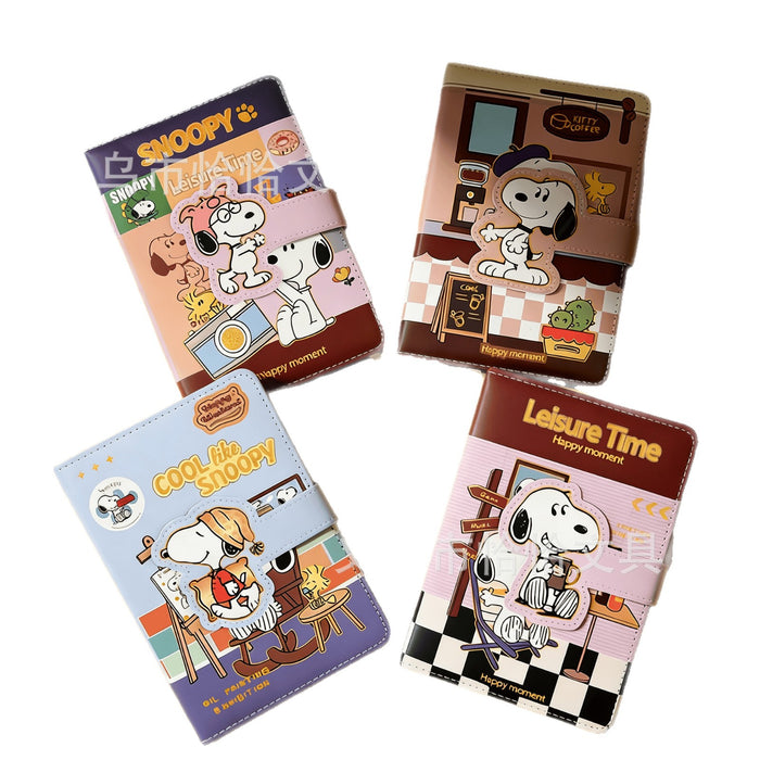 Wholesale 2pcs 3D Snap Button A5 Gold Foil Lined Notebook