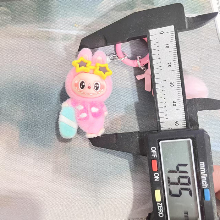 Wholesale flocked cute doll keychain pendant