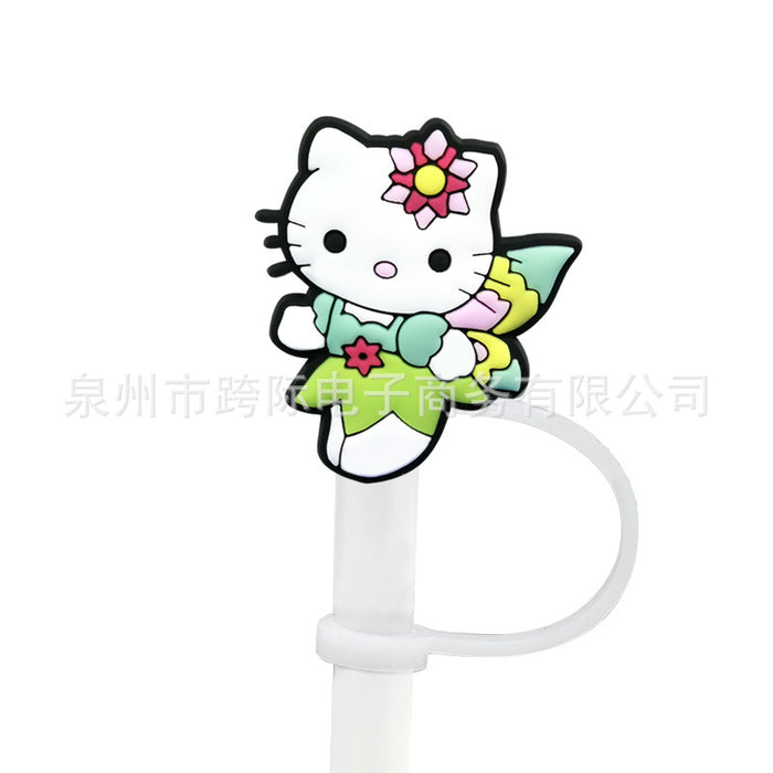 Wholesale 10pcs Silicone Cartoon Straw Cover JDC-SCR-KuaJ008