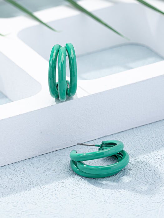 Wholesale Metal Cold Wind Big Ear Ring Earrings Diamond Earrings Women